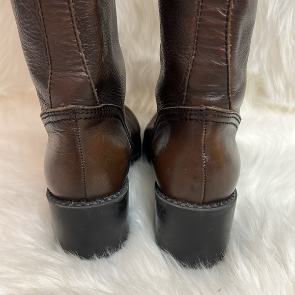Esprit | 90s Chunky Leather One High Riding Boots 6.5 - Picture 8 of 11